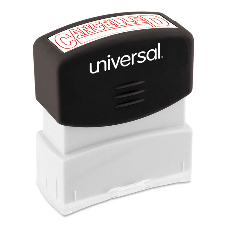 Universal® Message Stamp, CANCELLED, Pre-Inked One-Color, Red (UNV10045) Each
