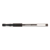 Universal™ Comfort Grip Gel Pen, Stick, Medium 0.7 mm, Black Ink, Clear/Black Barrel, Dozen (UNV39510)