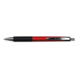 Universal™ Comfort Grip Ballpoint Pen, Retractable, Medium 1 mm, Red Ink, Red/Black Barrel, Dozen (UNV15542) 1 Dozen