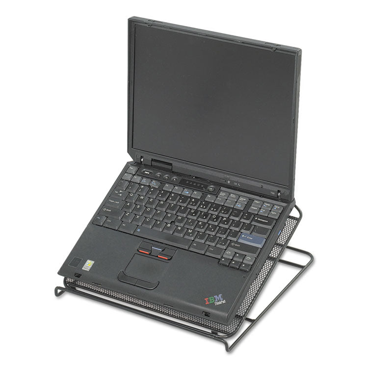 Safco® Onyx Mesh Laptop Stand, 12.25" x 12.25" x 2", Black (SAF2161BL)