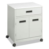 Safco® Steel Machine Stand with Pullout Drawer, Engineered Wood, 3 Shelves, 1 Drawer, 25" x 20" x 29.75", Gray (SAF1870GR) Each
