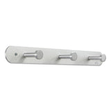 Safco® Nail Head Wall Coat Rack, Three Hooks, Metal, 18w x 2.75d x 2h, Satin (SAF4201) Each