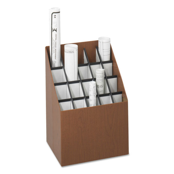 Safco® Corrugated Roll Files, 20 Compartments, 15w x 12d x 22h, Woodgrain (SAF3081)