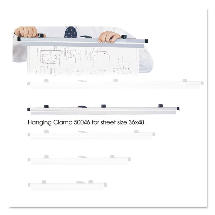 Safco® Sheet File Hanging Clamps, 100 Sheets Per Clamp, 36" Length, 6/Carton (SAF50046) Case of 6