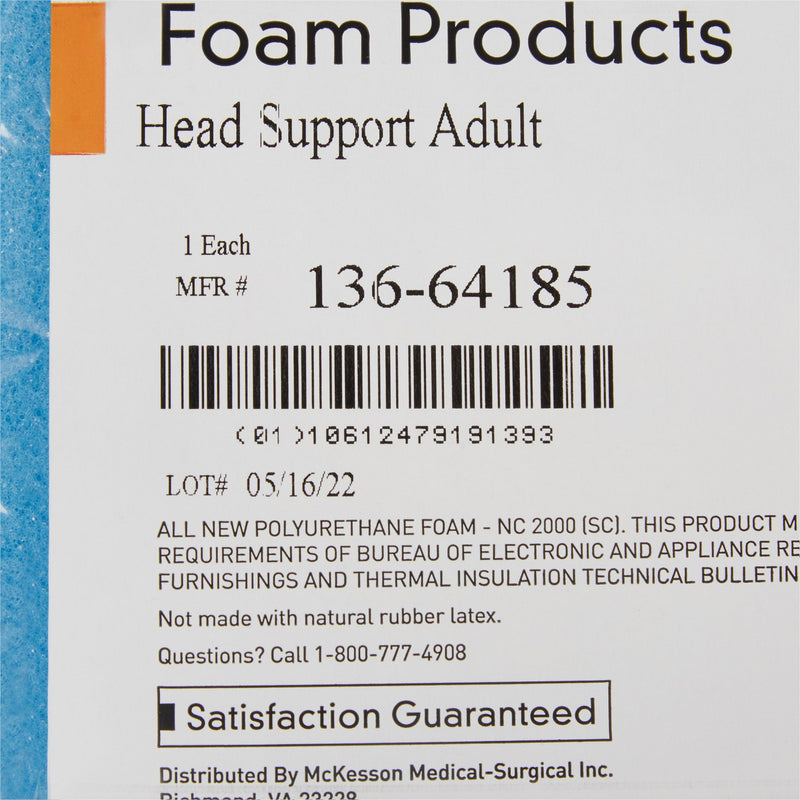 McKesson Head Positioner 9 W X 8 L X 4-1/2 H Inch Foam Freestanding (929212_CS) 24/CS