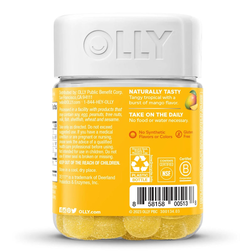OLLY® Probiotic Dietary Supplement 50 per Bottle Gummy (1249514_BT) 1/BT