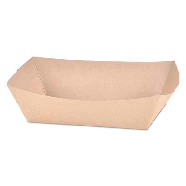 Eco Food Trays, 2.5 lb Capacity, 6.54 x 4.06 x 1.73, Brown, Paper, 500/Carton (SCH0521) Case of 500