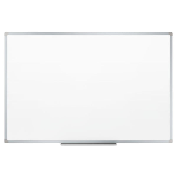 Mead® Dry Erase Board with Aluminum Frame, 72 x 48, Melamine White Surface, Silver Aluminum Frame (MEA85358)