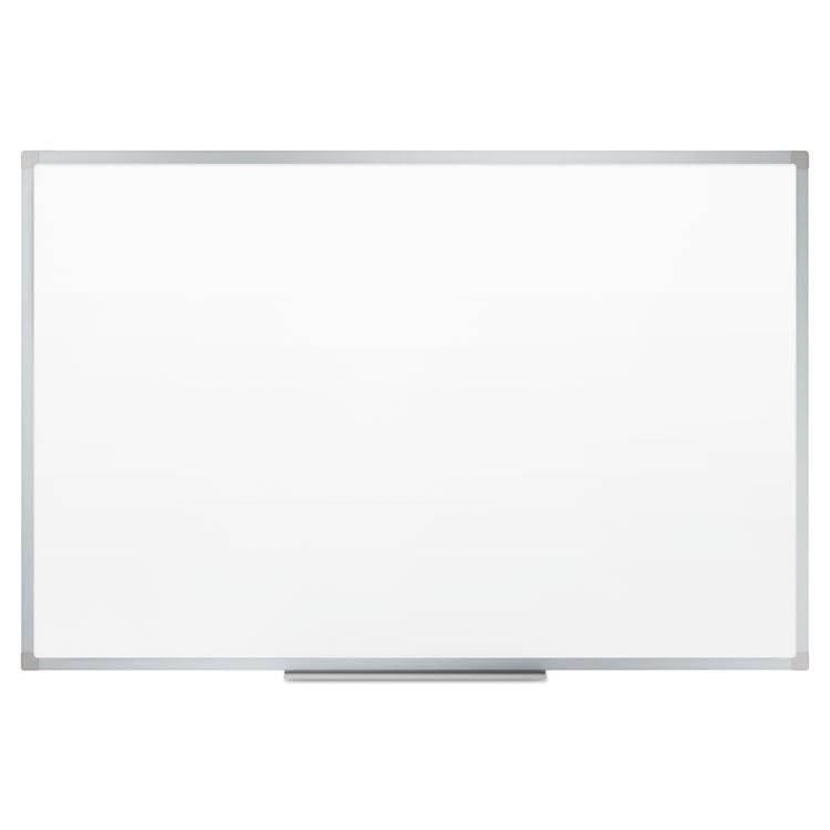 Mead® Dry Erase Board with Aluminum Frame, 72 x 48, Melamine White Surface, Silver Aluminum Frame (MEA85358) Each