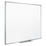 Mead® Dry Erase Board with Aluminum Frame, 72 x 48, Melamine White Surface, Silver Aluminum Frame (MEA85358) Each