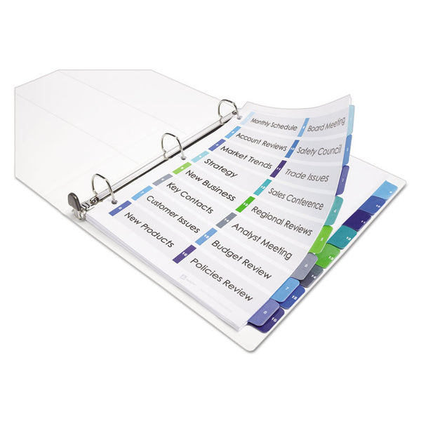 Avery® Customizable TOC Ready Index Double Column Multicolor Tab Dividers, 16-Tab, 1 to 16, 11 x 8.5, White, 1 Set (AVE11320)