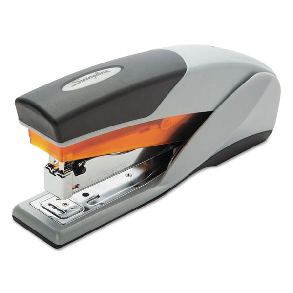 Swingline® Optima 25 Reduced Effort Stapler, 25-Sheet Capacity, Gray/Orange (SWI66402)