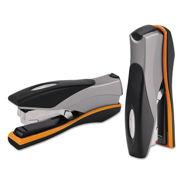 Swingline® Optima 40 Desktop Stapler, 40-Sheet Capacity, Silver/Black/Orange (SWI87845)