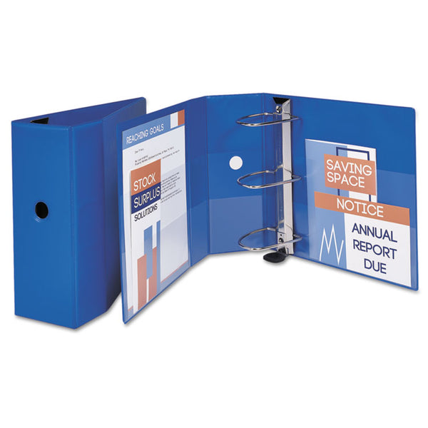 Avery® Heavy-Duty Non-View Binder with DuraHinge, Locking One Touch EZD Rings and Thumb Notch, 3 Rings, 5" Capacity, 11 x 8.5, Blue (AVE79886)