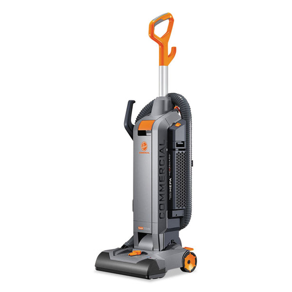 Hoover® Commercial HushTone Vacuum Cleaner with Intellibelt, 13" Cleaning Path, Gray/Orange (HVRCH54113)