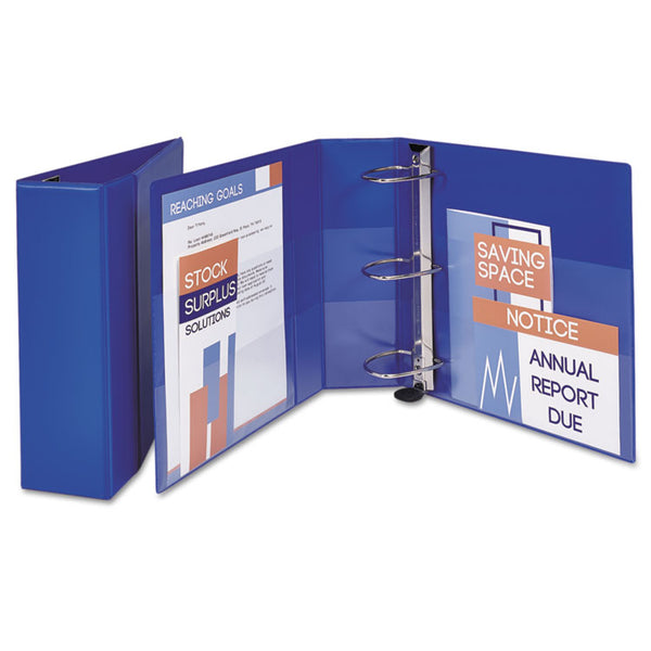 Avery® Heavy-Duty Non-View Binder with DuraHinge and Locking One Touch EZD Rings, 3 Rings, 4" Capacity, 11 x 8.5, Blue (AVE79884)