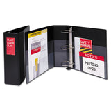 Avery® Heavy-Duty Non-View Binder with DuraHinge, Three Locking One Touch EZD Rings and Spine Label, 4" Capacity, 11 x 8.5, Black (AVE79994)