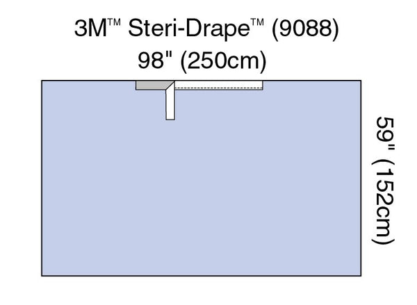 3M™ Steri-Drape™ Surgical Drape Adhesive Towel Drape 98 W X 59 L Inch Sterile (559271_CS) 2/CS