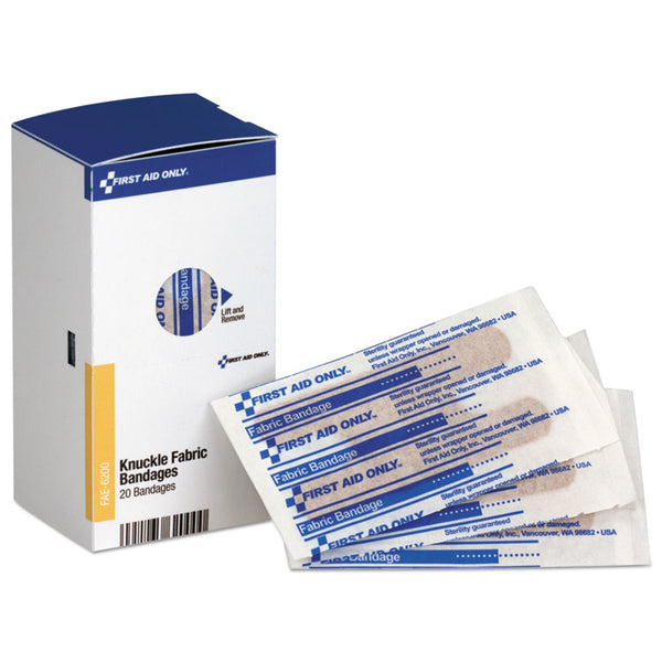 First Aid Only™ Refill for SmartCompliance Gen Business Cabinet, Knuckle Fabric Bandages, 20/Box (FAOFAE6200) Box of 20