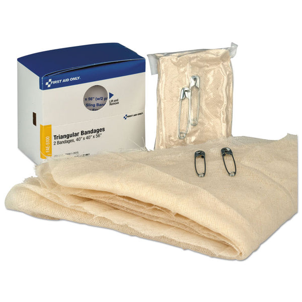 First Aid Only™ Refill for SmartCompliance Gen Business Cabinet, Triangular Bandages, 40 x 40 x 56, 2/Box (FAOFAE5100) Box of 2