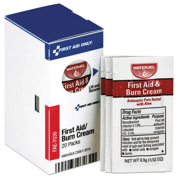 First Aid Only™ Refill for SmartCompliance General Business Cabinet, Burn Cream, 0.9g Packets, 20/Box (FAOFAE7030) Box of 20