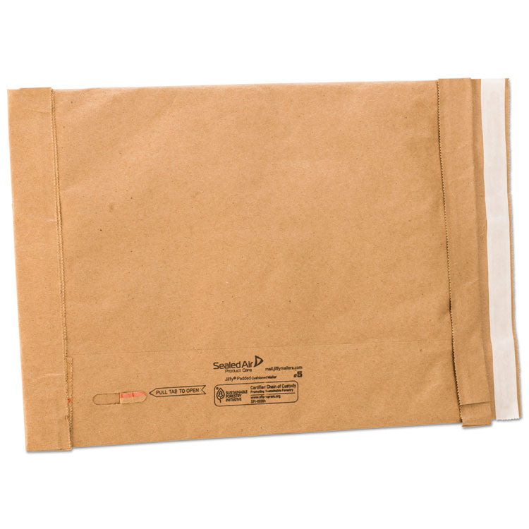 Sealed Air Jiffy Padded Mailer, #5, Paper Padding, Self-Adhesive Closure, 10.5 x 16, Natural Kraft, 25/Carton (SEL65179) Case of 25