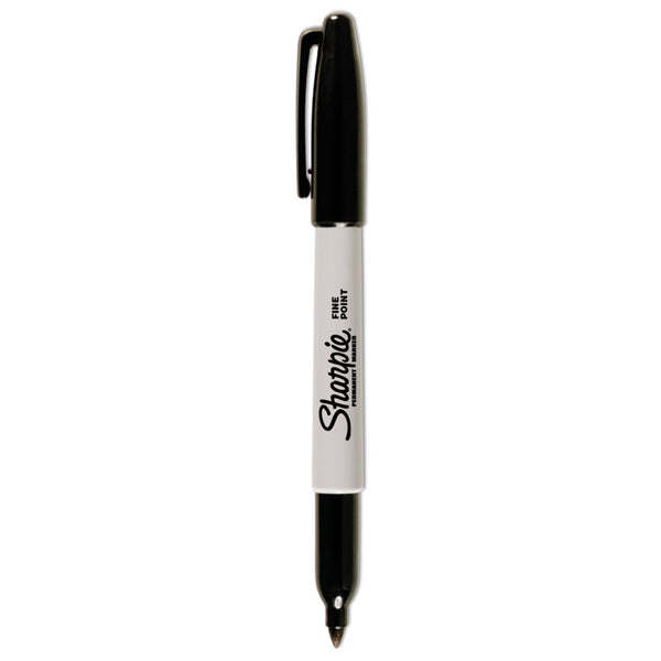 Sharpie® Fine Bullet Tip Permanent Marker, Black, Dozen (SAN1812419)