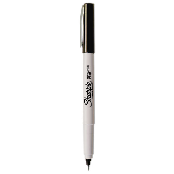 Sharpie® Ultra Fine Tip Permanent Marker, Ultra-Fine Needle Tip, Black, Dozen (SAN37001)