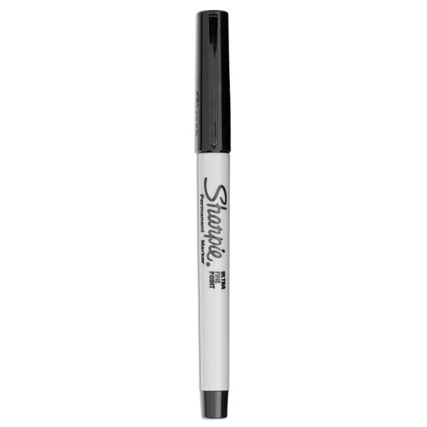 Sharpie® Ultra Fine Tip Permanent Marker, Ultra-Fine Needle Tip, Black, 5/Pack (SAN37665PP)