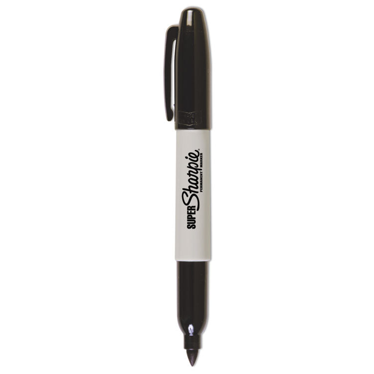 Sharpie® Super Permanent Marker, Fine Bullet Tip, Black, 6/Pack (SAN33666PP) Pack of 6