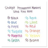 Sharpie® Ultra Fine Tip Permanent Marker, Ultra-Fine Needle Tip, Black, Dozen (SAN37001)