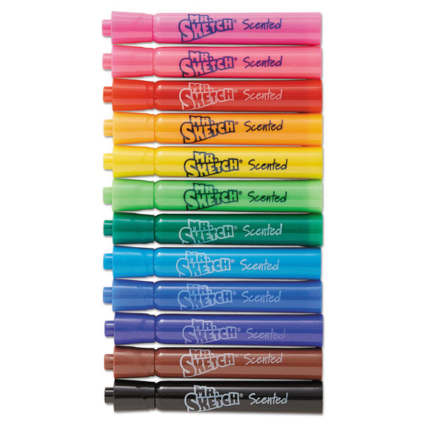Mr. Sketch® Scented Watercolor Marker Classroom Pack, Broad Chisel Tip, Assorted Colors, 36/Pack (SAN2003992) Pack of 36