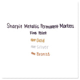 Sharpie® Metallic Fine Point Permanent Marker Value Pack, Fine Bullet Tip, Metallic Silver, 36/Pack (SAN2003899) Pack of 36
