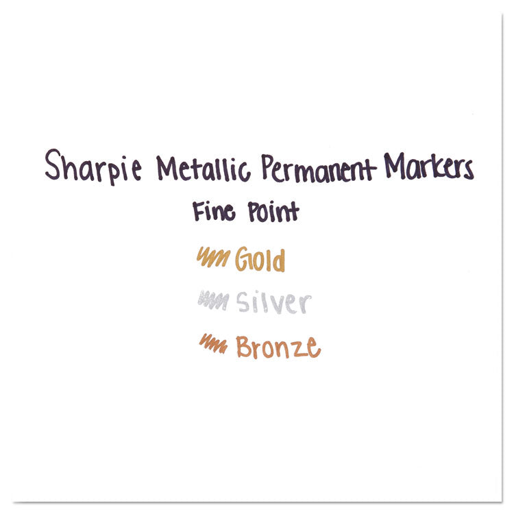 Sharpie® Metallic Fine Point Permanent Marker Value Pack, Fine Bullet Tip, Metallic Silver, 36/Pack (SAN2003899) Pack of 36