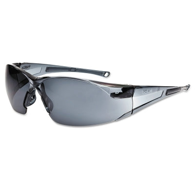 Bolle Rush Series Safety Glasses, Smoke Lens, Anti-Fog, Anti-Scratch, Smoke Frame, TPR (286-40071) 10 PR / BX