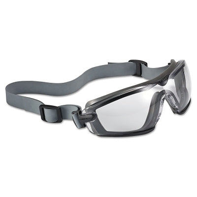 Bolle Cobra TPR Sealed Safety Goggles, Clear Poly, Neoprene Strap, Smoke/Gray Frame (286-40246) 10 PR / BX