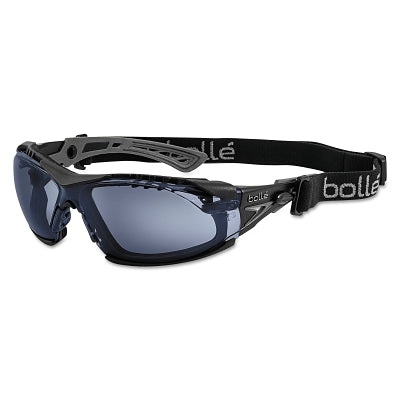 Bolle Rush+ Series Safety Glasses, Smoke Lens, Anti-Fog, Anti-Scratch, Black Frame (286-40259) 10 EA / BX