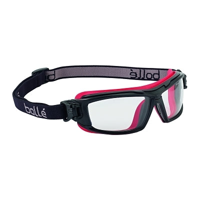Bolle UTLIM8 Safety Goggles, One Size, Clear, Red Frame, Anti-Fog, Anti-Scratch (286-40299) 10 EA / BX