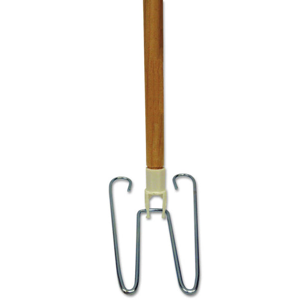 Boardwalk® Wedge Dust Mop Head Frame/Lacquered Wood Handle, 0.94" dia x 48" Length, Natural (BWK1492) Each