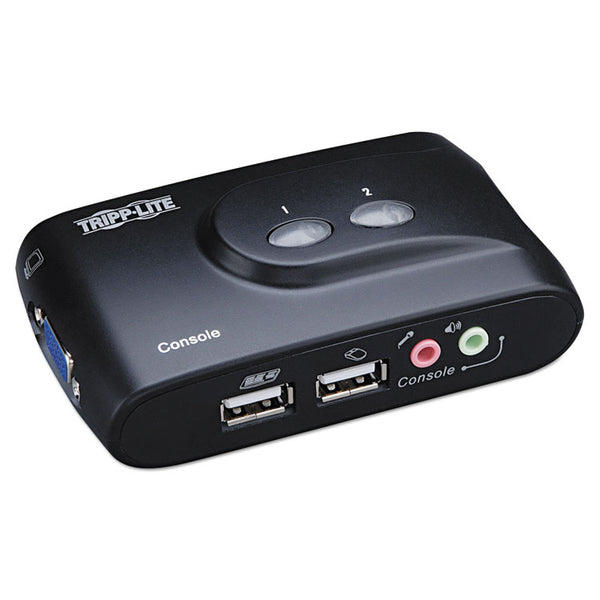 Tripp Lite Compact USB KVM Switch with Audio and Cable, 2 Ports (TRPB004VUA2KR) Each