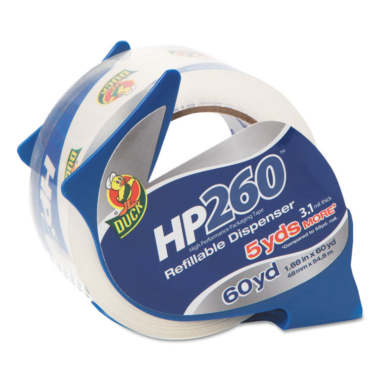 Duck® HP260 Packaging Tape with Dispenser, 3" Core, 1.88" x 60 yds, Clear (DUC07364) Each
