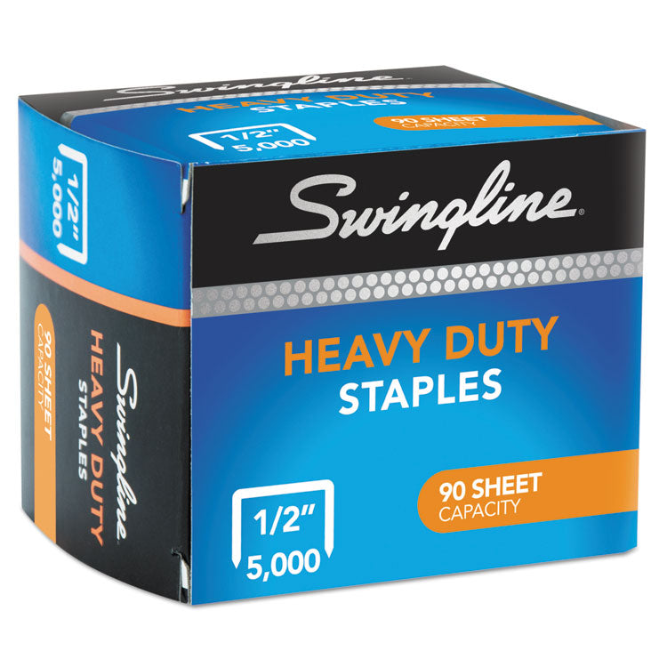 Swingline® S.F. 39 Heavy-Duty Staples, 0.5" Leg, 0.5" Crown, Steel, 5,000/Box (SWI79392)