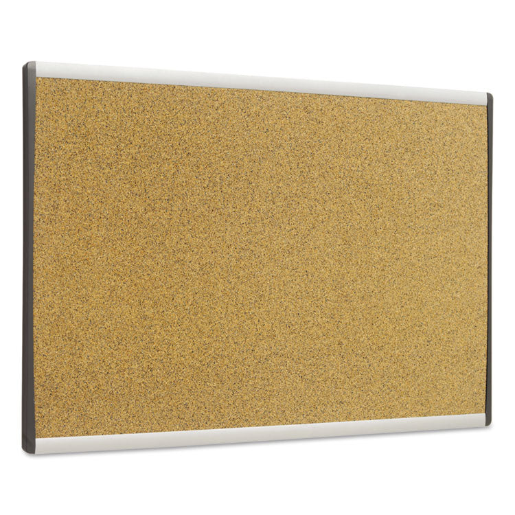 Quartet® ARC Frame Cubicle Cork Board, 30 x 18, Tan Surface, Silver Aluminum Frame (QRTARCB3018)