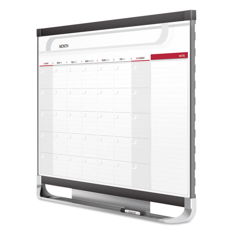 Quartet Prestige 2 Magnetic Total Erase Monthly Calendar, 48 x 36, Graphite Color Frame (QRTCP43P2) Each