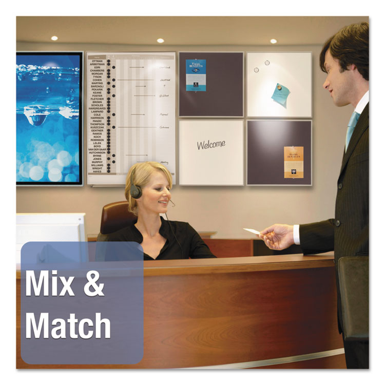 Quartet® Matrix Magnetic Boards, 16 x 16, White Surface, Silver Aluminum Frame (QRTM1616) Each