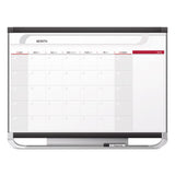 Quartet Prestige 2 Magnetic Total Erase Monthly Calendar, 48 x 36, Graphite Color Frame (QRTCP43P2) Each