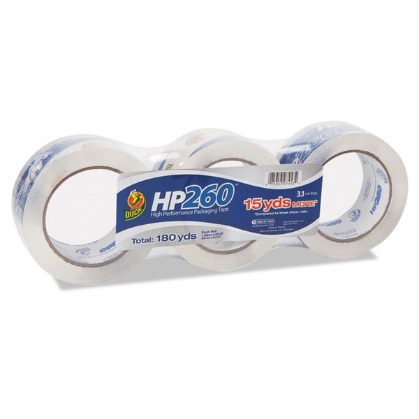 Duck® HP260 Packaging Tape, 3" Core, 1.88" x 60 yds, Clear, 3/Pack (DUCHP260C03)