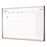 Quartet® ARC Frame Cubicle Magnetic Dry Erase Calendar, One Month Format, 30 x 18, White Surface, Silver Aluminum Frame (QRTARCCP3018)
