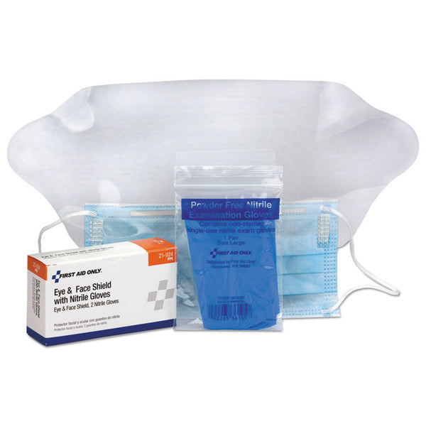 First Aid Only™ Refill for SmartCompliance General Business Cabinet, Eye and Face Shield, Gloves (FAO21024)