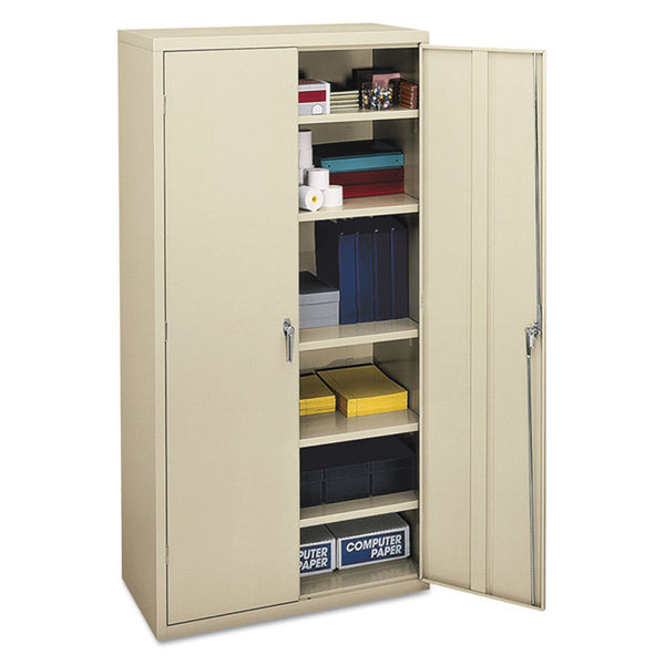 HON® Assembled Storage Cabinet, 36w x 18.13d x 71.75h, Putty (HONSC1872L)